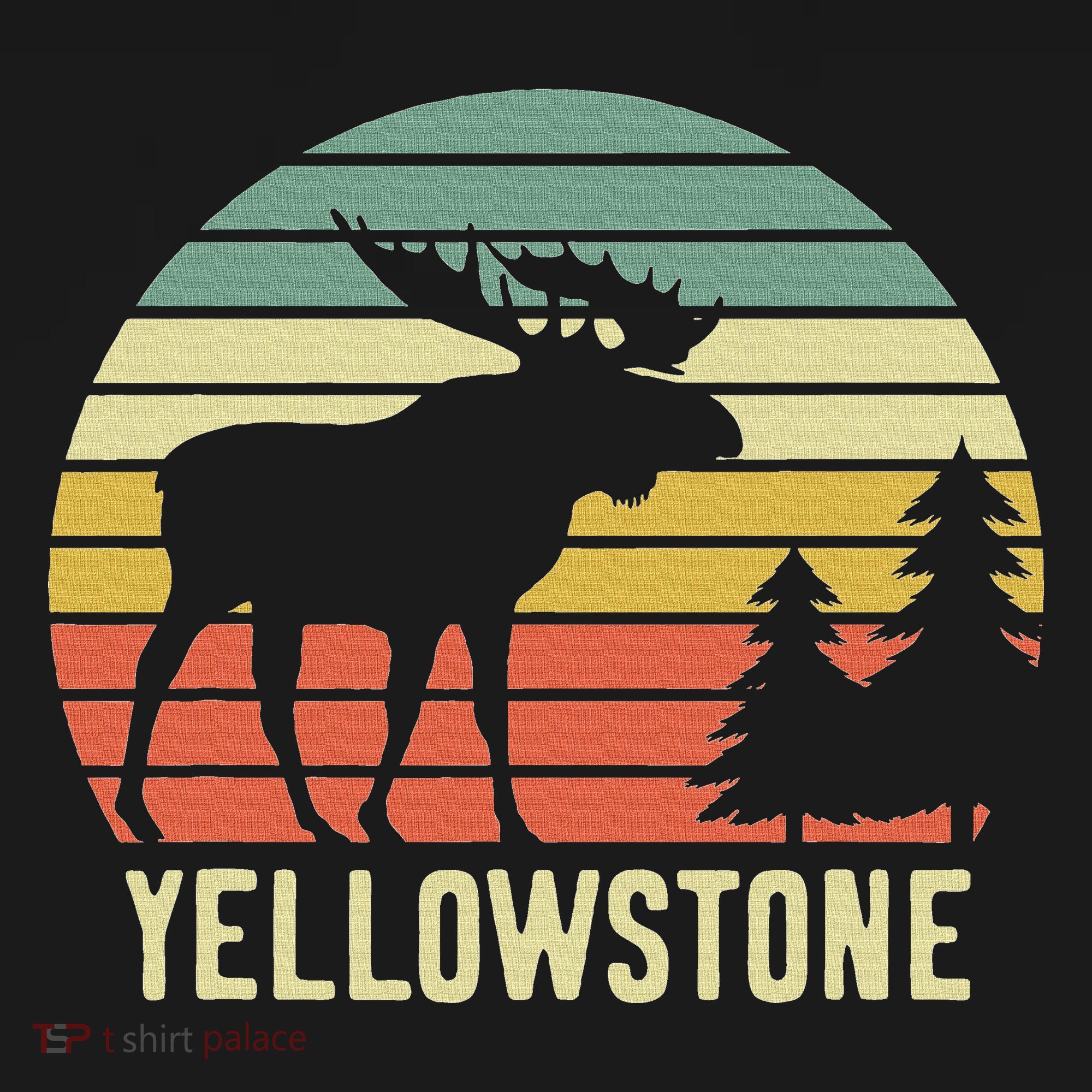 Vintage Yellowstone National Park Moose Retro Travel Gift T-Shirt