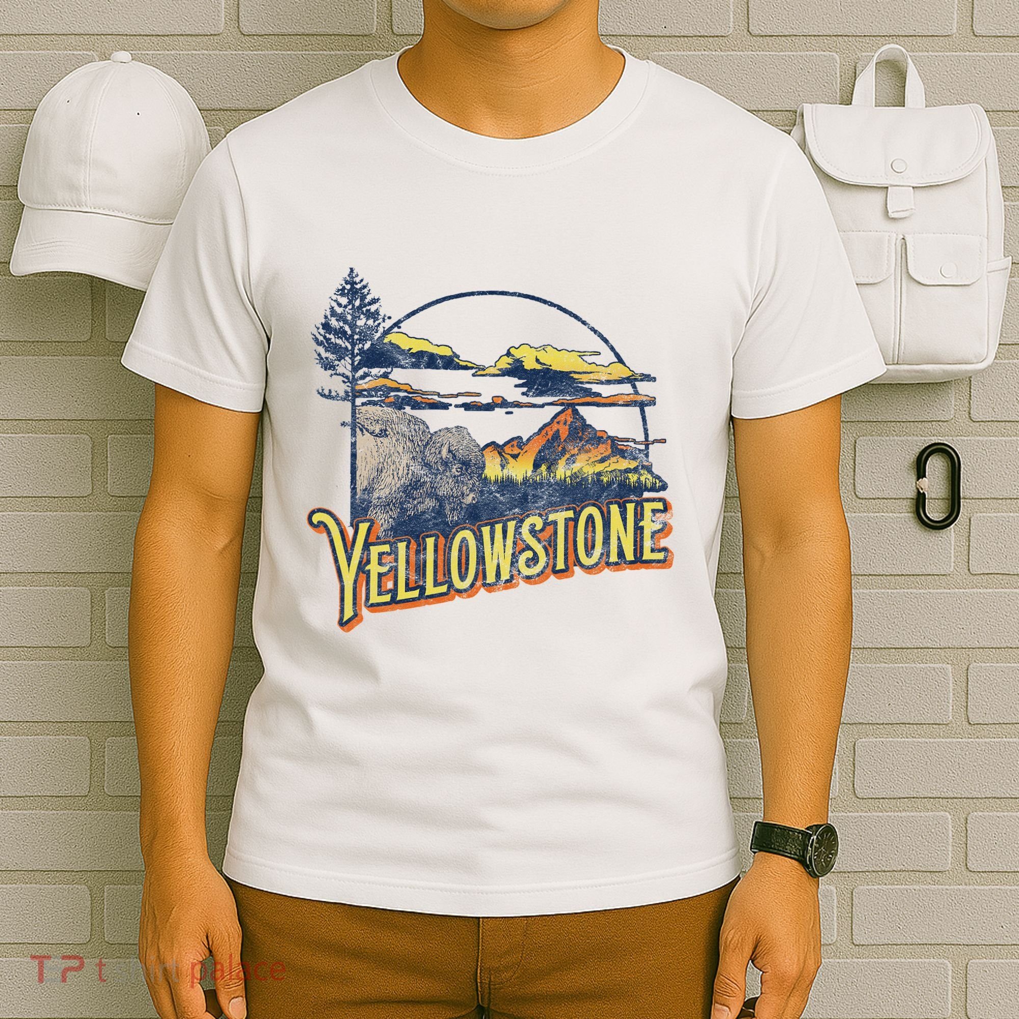 Vintage Yellowstone National Park Retro 80S Style Graphic T-Shirt