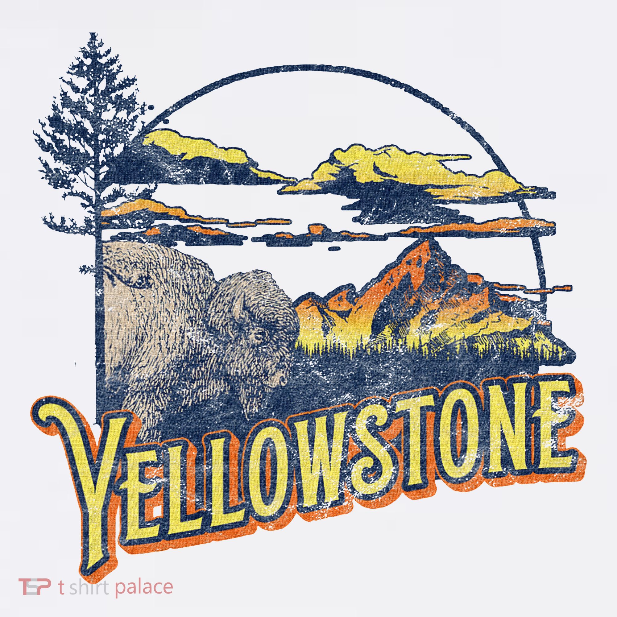 Vintage Yellowstone National Park Retro 80S Style Graphic T-Shirt
