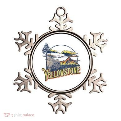 Vintage Yellowstone National Park Retro 80S Style Graphic Ornament