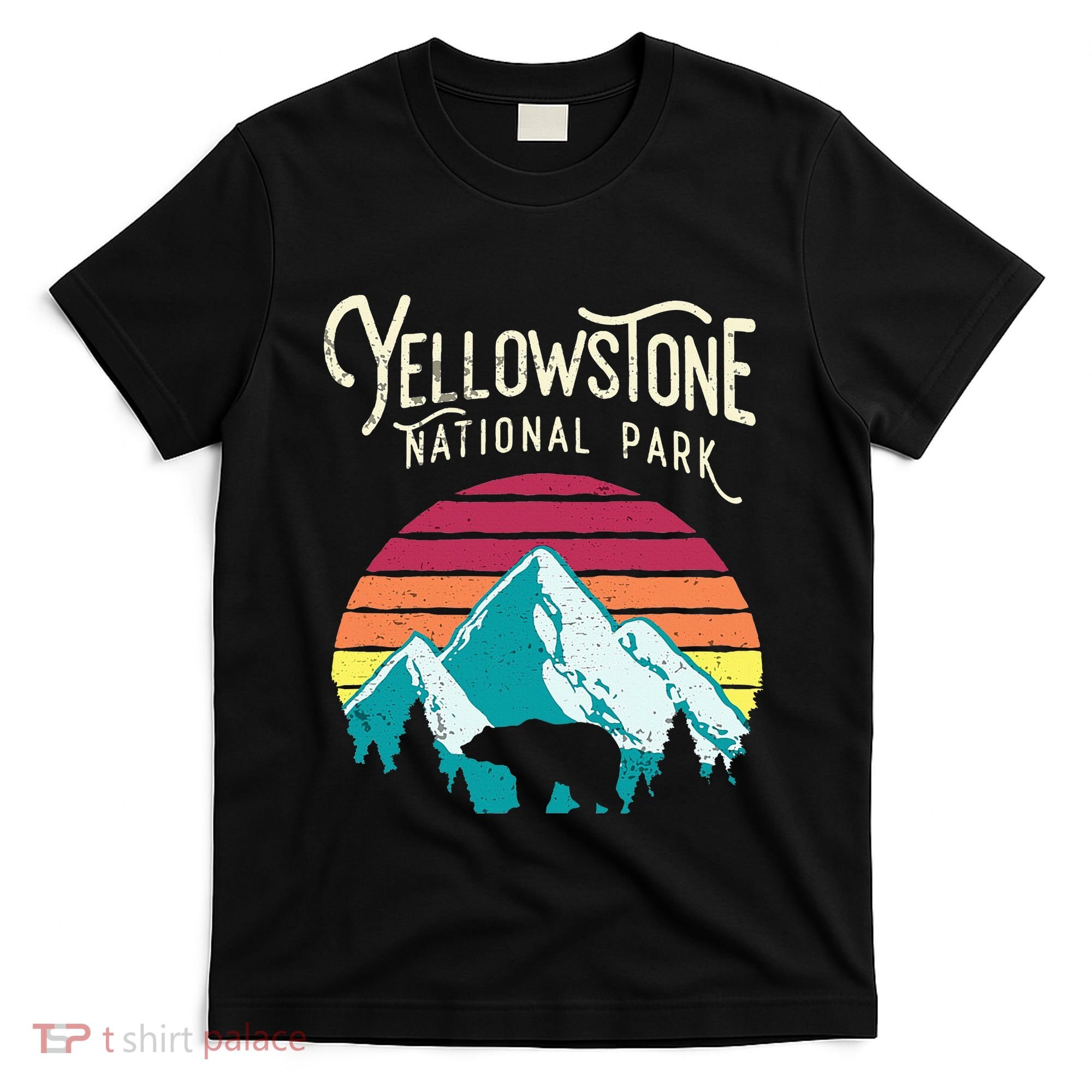 Vintage Yellowstone National Park Wy Mountain Bear T-Shirt