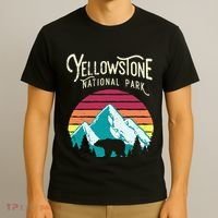 Vintage Yellowstone National Park Wy Mountain Bear T-Shirt thumb 3