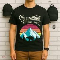 Vintage Yellowstone National Park Wy Mountain Bear T-Shirt thumb 6