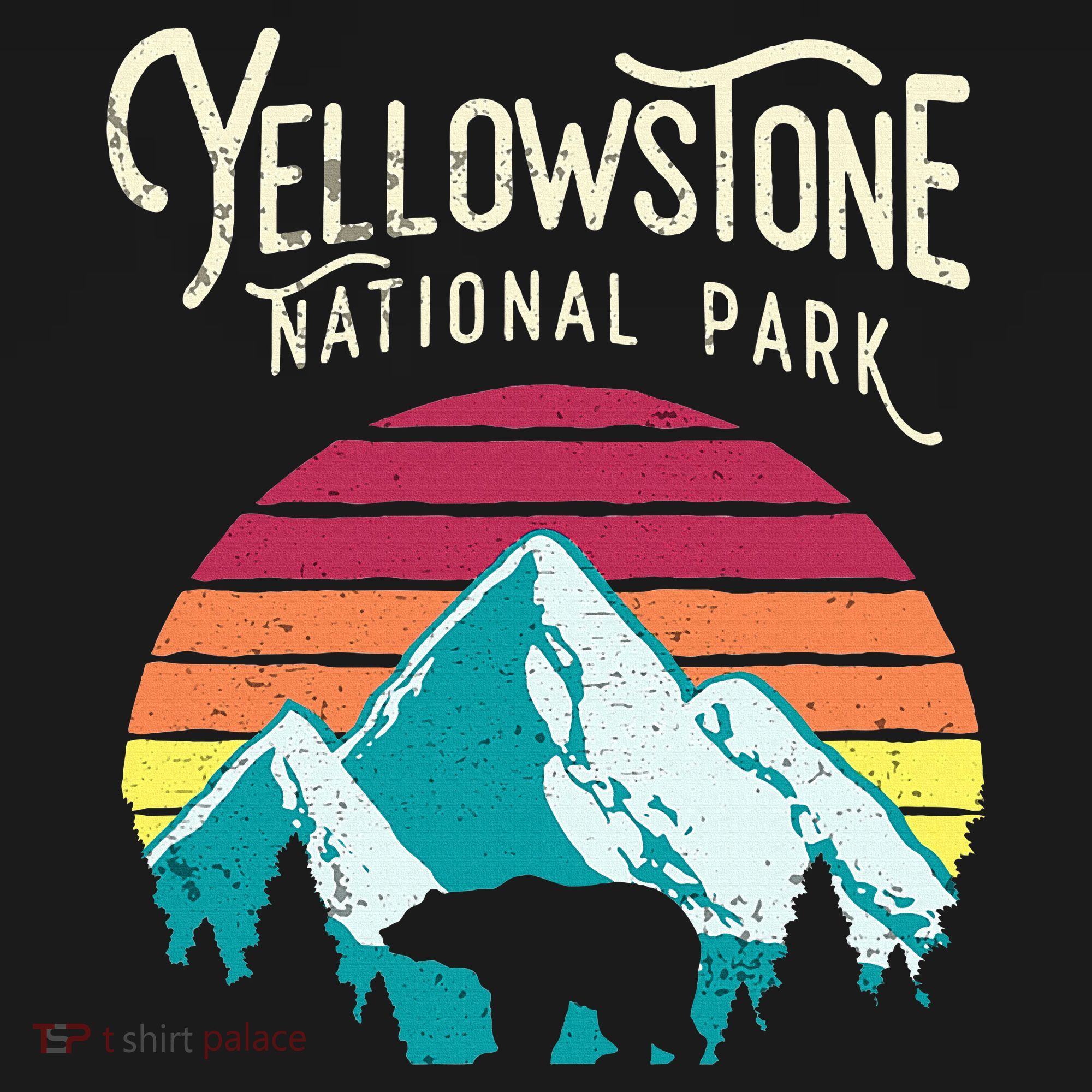 Vintage Yellowstone National Park Wy Mountain Bear T-Shirt