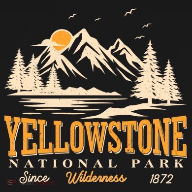 Vintage Yellowstone National Park Wilderness Since 1872 Ornament