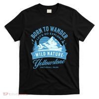 Vintage Yellowstone National Park Born To Wander T-Shirt thumb 0