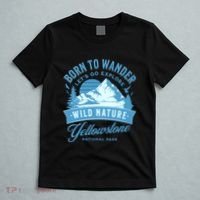 Vintage Yellowstone National Park Born To Wander T-Shirt thumb 5