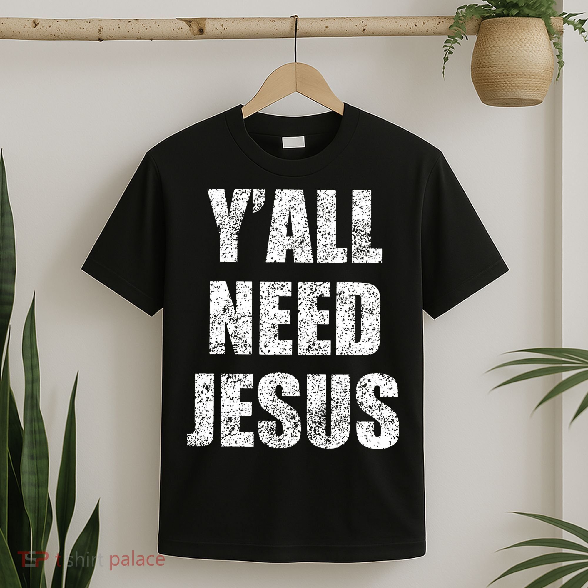 Vintage Y'All Need Jesus Christian Religion Gift T-Shirt