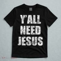 Vintage Y'All Need Jesus Christian Religion Gift T-Shirt thumb 5
