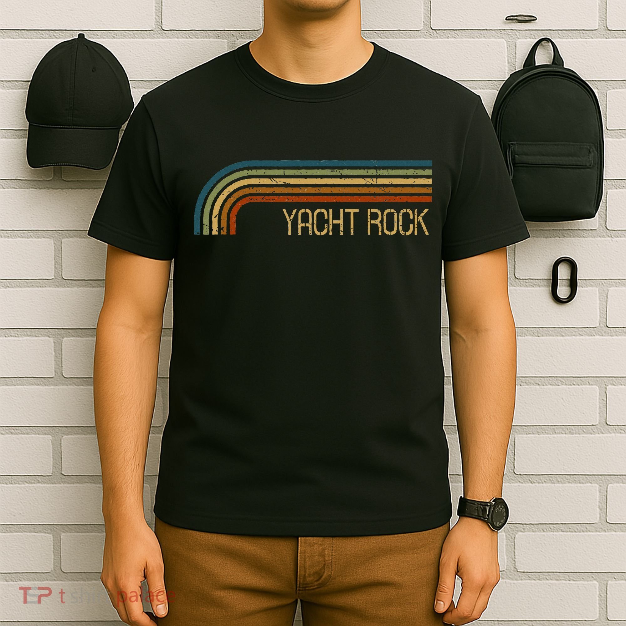 Vintage Yacht Rock Retro Stripes T-Shirt