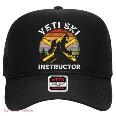 Vintage Yeti Ski Instructor Skiing Lover Gift For Skier Hat