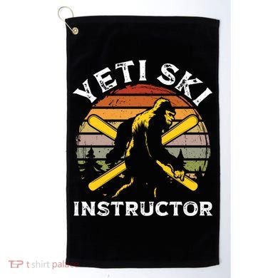 Vintage Yeti Ski Instructor Skiing Lover Gift For Skier Golf Towel