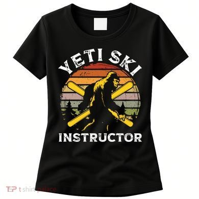 Vintage Yeti Ski Instructor Skiing Lover Gift For Skier Women's T-Shirt