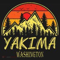 Vintage Yakima Washington WA Mountains Hike Hiking Souvenir T-Shirt thumb 7