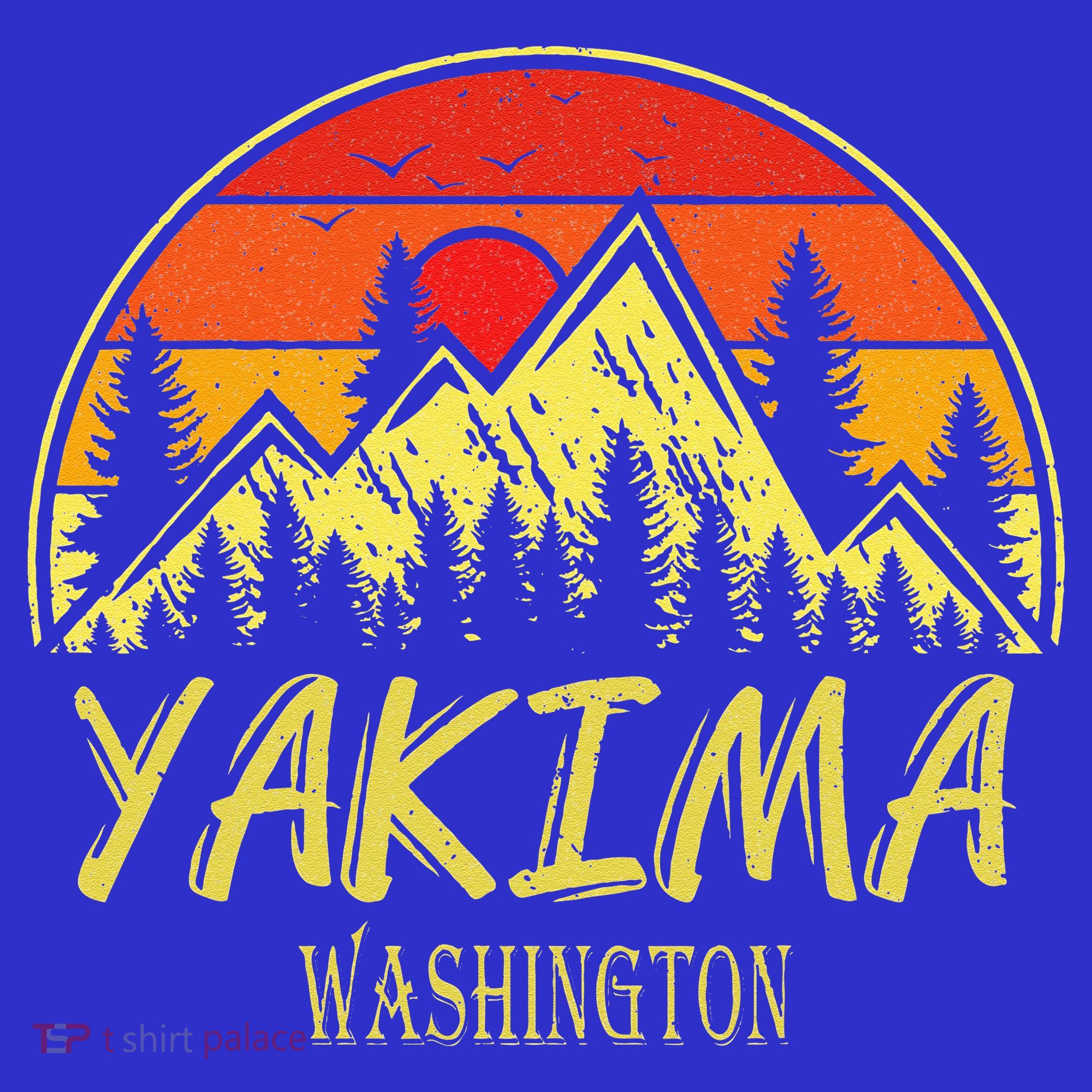 Vintage Yakima Washington WA Mountains Hike Hiking Souvenir T-Shirt