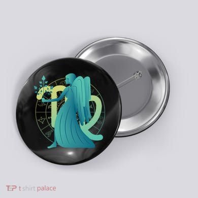 Virgo Zodiac Astrology Button