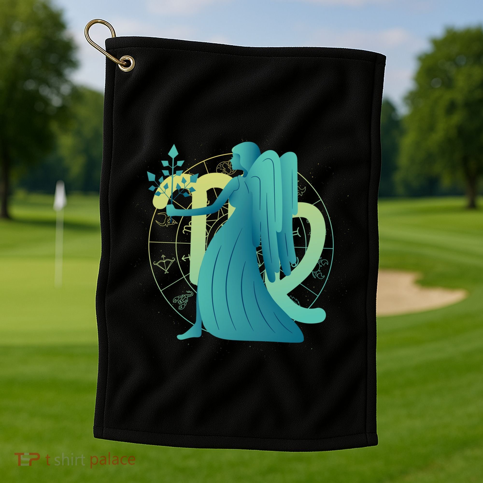 Virgo Zodiac Astrology Golf Towel