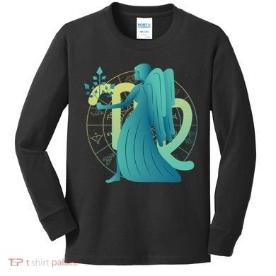 Virgo Zodiac Astrology Kids Long Sleeve Shirt