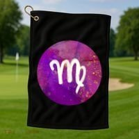 Virgo Zodiac August September Horoscope Birthday Gift Golf Towel thumb 1