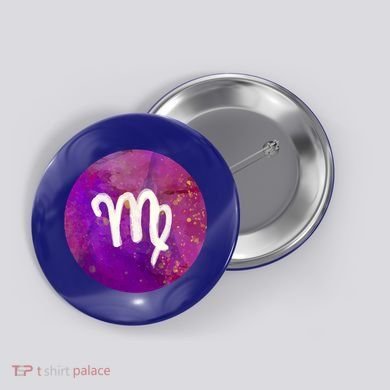 Virgo Zodiac August September Horoscope Birthday Gift Button