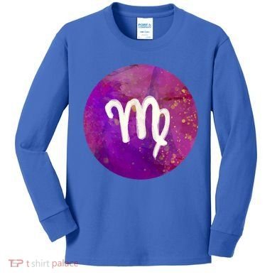 Virgo Zodiac August September Horoscope Birthday Gift Kids Long Sleeve Shirt