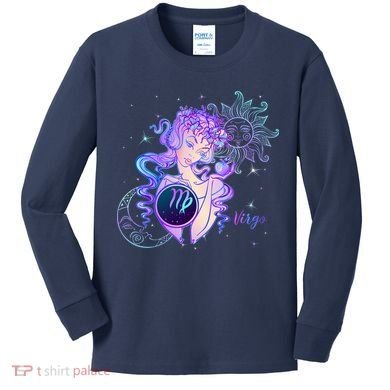 Virgo Zodiac Astrology Gift Kids Long Sleeve Shirt