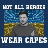 Volodymyr Zelenskyy Not All Heroes Wear Capes Ukraine Flag Women's Hoodie thumb 2