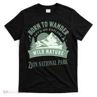 Vintage Zion National Park Born To Wander T-Shirt thumb 0