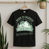 Vintage Zion National Park Born To Wander T-Shirt thumb 2