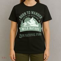 Vintage Zion National Park Born To Wander T-Shirt thumb 4