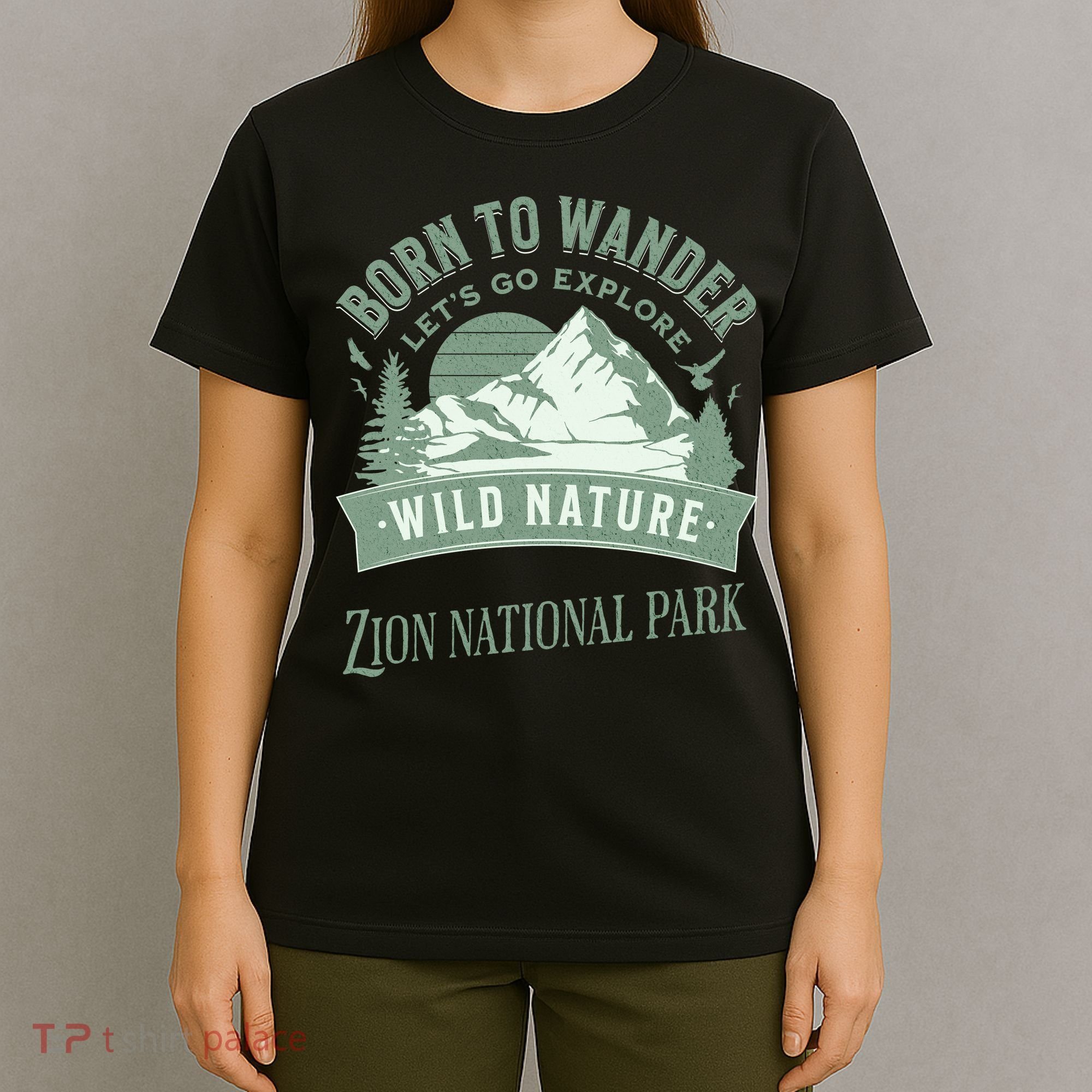Vintage Zion National Park Born To Wander T-Shirt