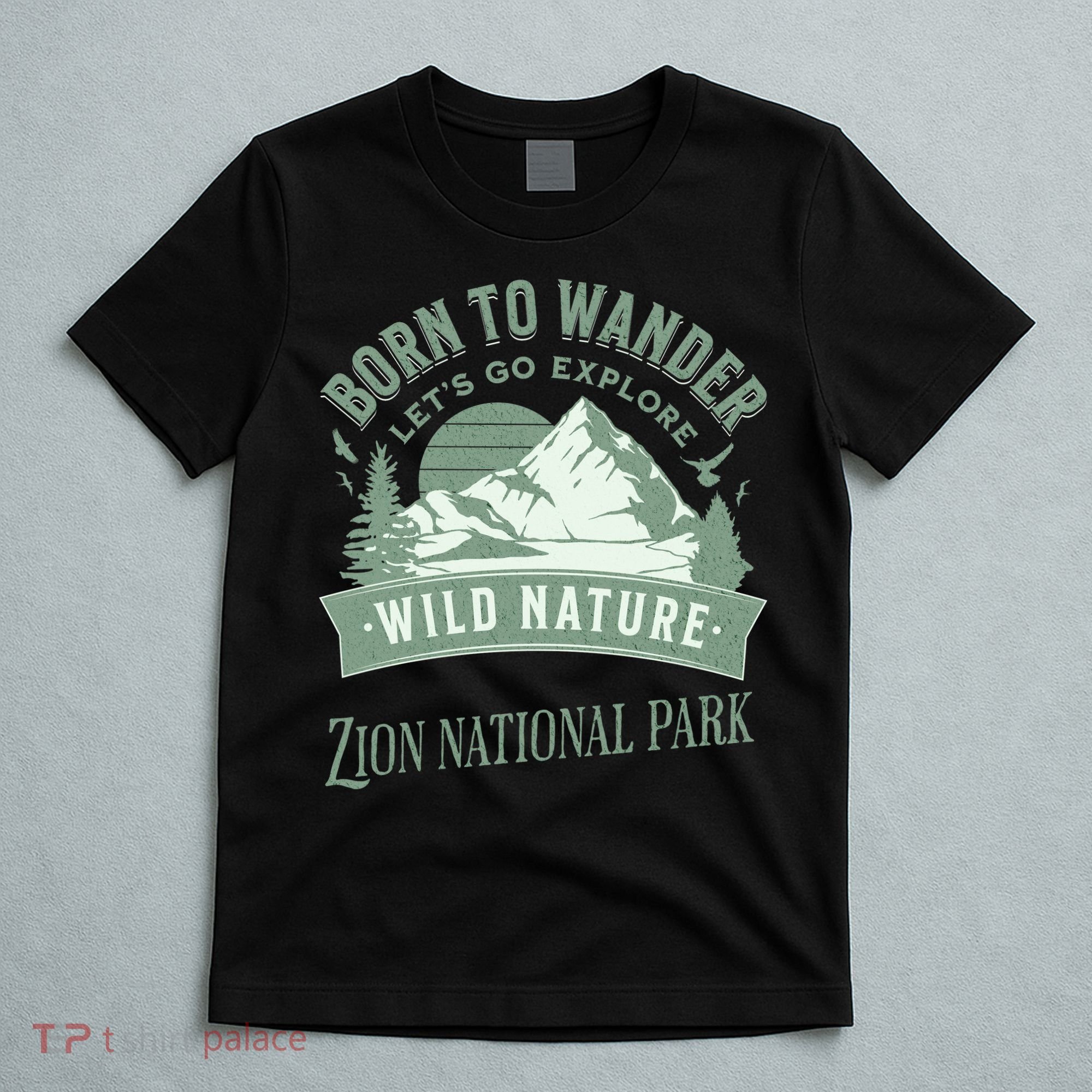 Vintage Zion National Park Born To Wander T-Shirt