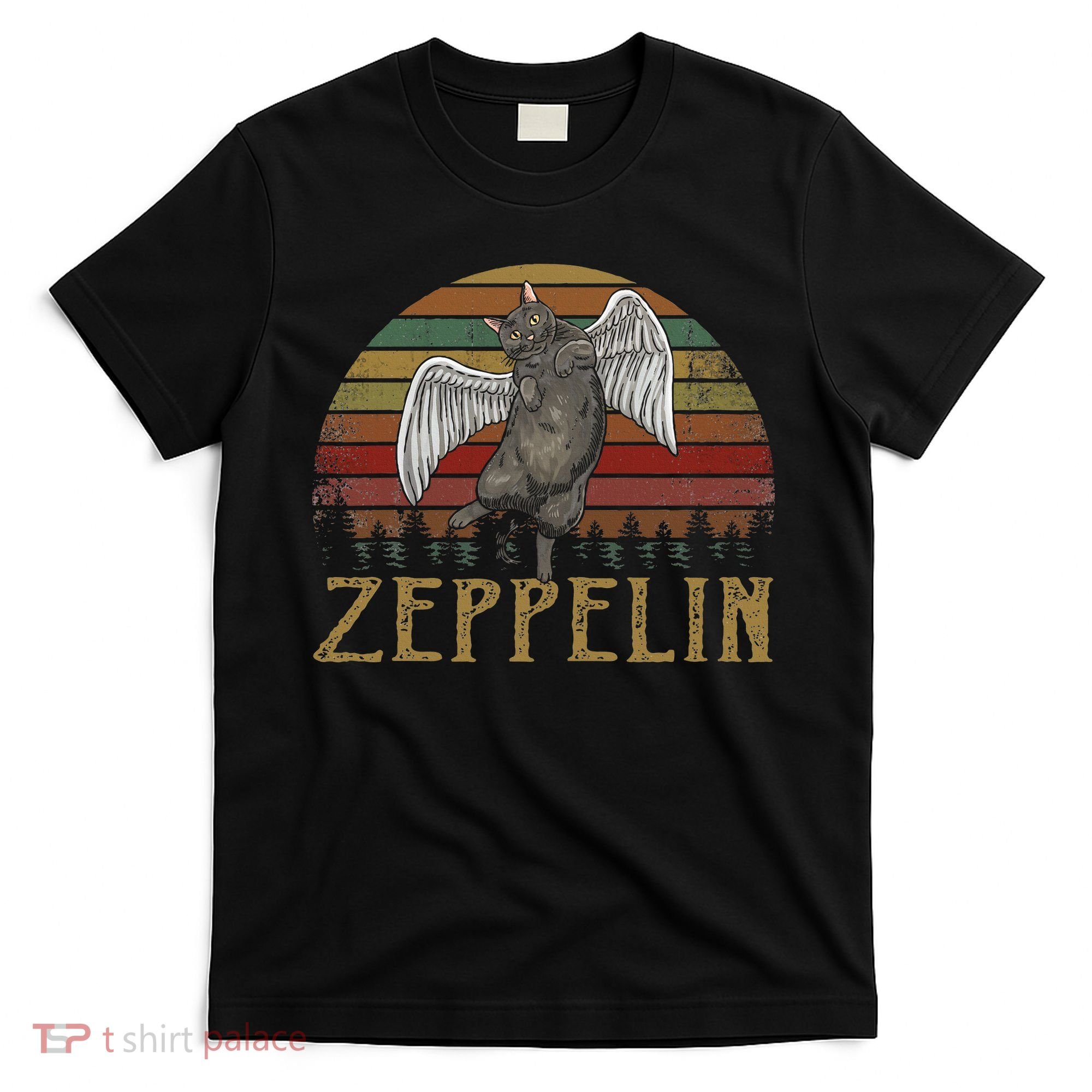 Vintage Zeppelin Name Distressed Music CatS Lover Animals T-Shirt
