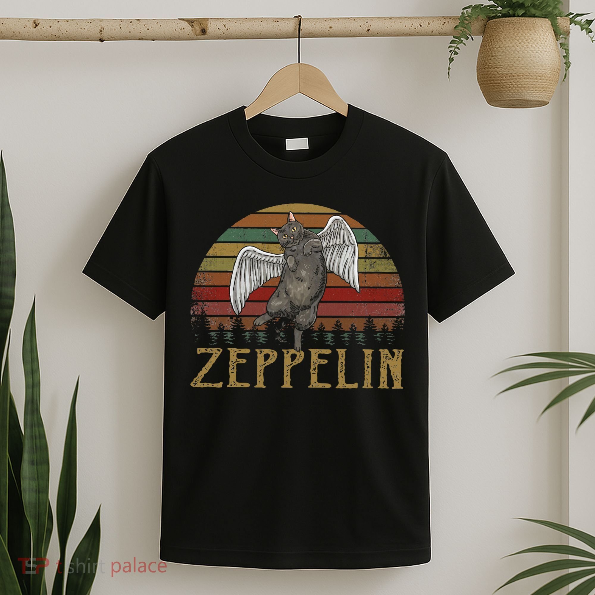 Vintage Zeppelin Name Distressed Music CatS Lover Animals T-Shirt