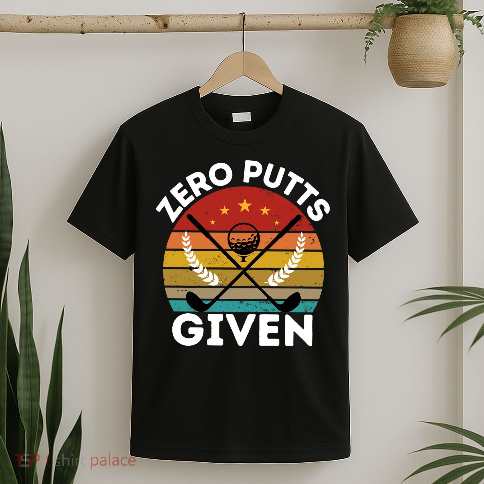 Vintage Zero Putts Given Golf Funny Golf Player Golfing Premium T-Shirt