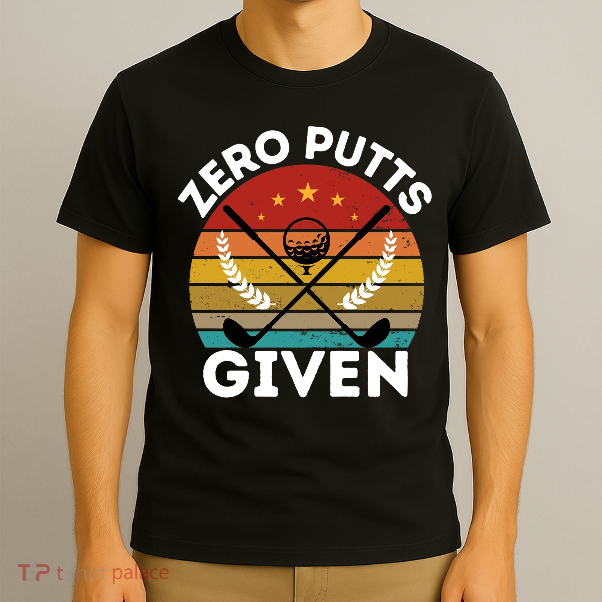 Vintage Zero Putts Given Golf Funny Golf Player Golfing Premium T-Shirt