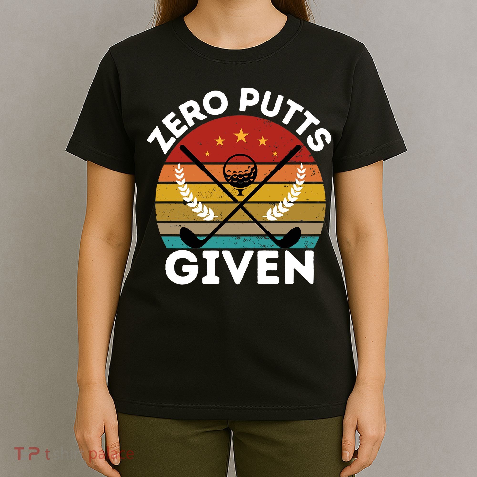 Vintage Zero Putts Given Golf Funny Golf Player Golfing Premium T-Shirt