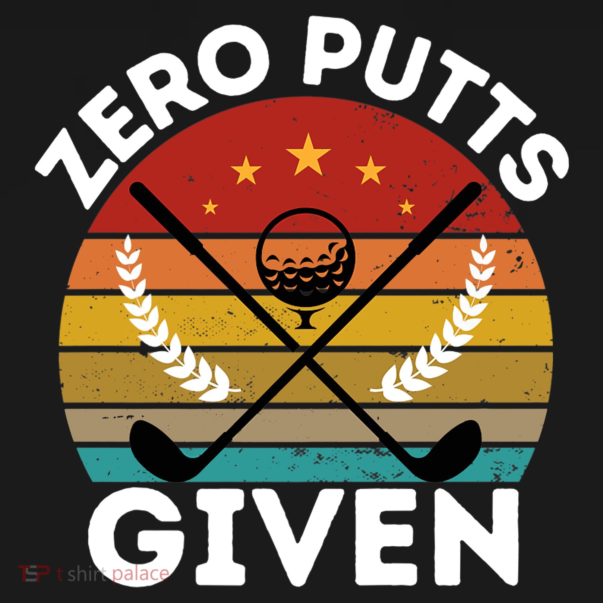 Vintage Zero Putts Given Golf Funny Golf Player Golfing Premium T-Shirt