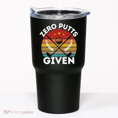 Vintage Zero Putts Given Golf Funny Golf Player Golfing Premium Tumbler