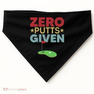 Vintage Zero Putts Given Golf Funny Golf Player Golfing USA-Made Doggie Bandana