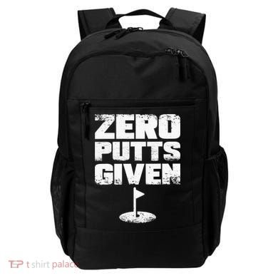 Vintage Zero Putts Given Golf Funny Golf Player Golfing Backpack