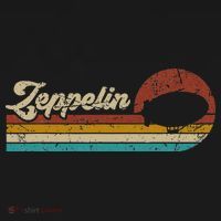 Vintage Zeppelin Retro Sunset Funny Dirigible Airship T-Shirt thumb 7