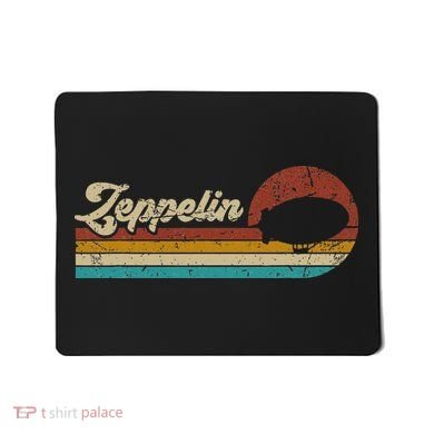 Vintage Zeppelin Retro Sunset Funny Dirigible Airship Mousepad