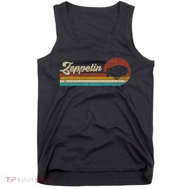 Vintage Zeppelin Retro Sunset Funny Dirigible Airship Tank Top