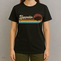 Vintage Zeppelin Retro Sunset Funny Dirigible Airship T-Shirt thumb 4