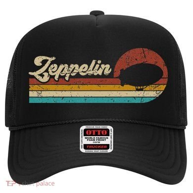 Vintage Zeppelin Retro Sunset Funny Dirigible Airship Hat