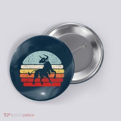 Vintage Zodiac Sign Taurus Button