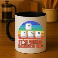 W A S D It's What Moves Me Gamer Coffee Mug thumb 4