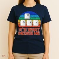 W A S D It's What Moves Me Gamer T-Shirt thumb 4