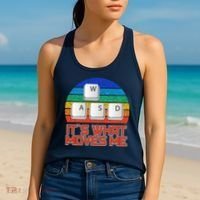 W A S D It's What Moves Me Gamer Women's Tank Top thumb 2